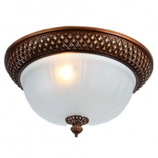 Πλαφονιέρα Οροφής Φ38cm 2xE27 230V Μεταλλική Μπρονζέ 955PETRA3M/BR